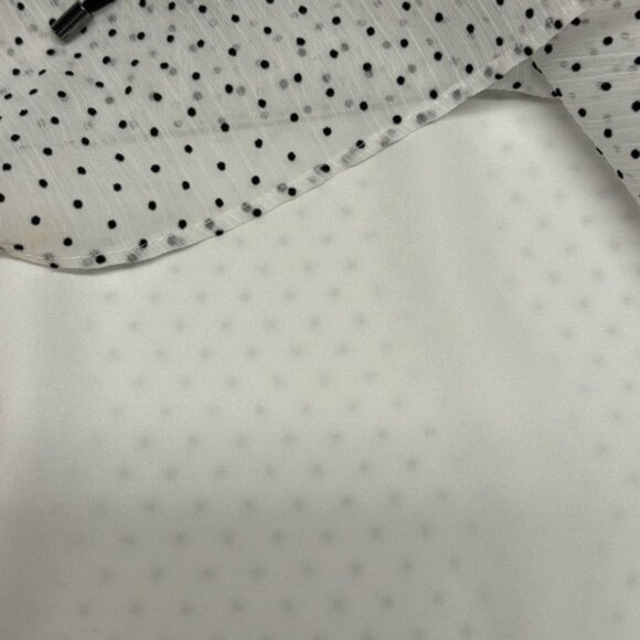 WHBM Elegant White Polka Dot Blouse - Picture 5 of 5